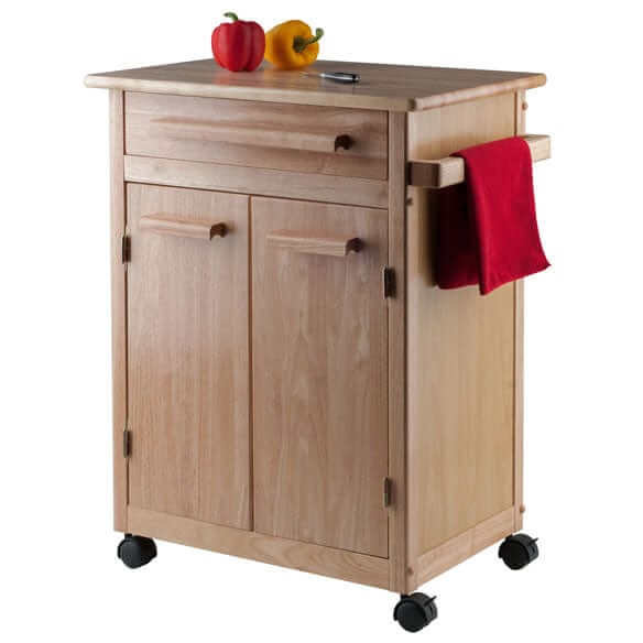 Winsome Wood Natural Hackett Kitchen Cart 82027