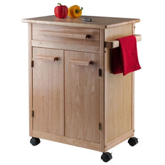 Winsome Wood Natural Hackett Kitchen Cart 82027