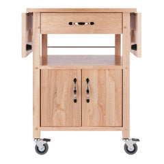 Winsome Wood Drop Leaf Natural Rachael Kitchen Cart 84920