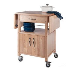 Winsome Wood Drop Leaf Natural Rachael Kitchen Cart 84920