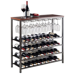 Winsome Wood Michelle 48-Bottle Antique Bronze Wine Rack 87438