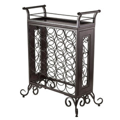 Winsome Wood Silvano 25 BT Antique Bronze Removable Tray Wine Rack  87523