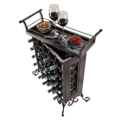 Winsome Wood Silvano 25 BT Antique Bronze Removable Tray Wine Rack  87523