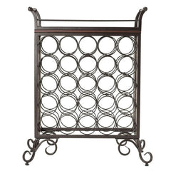 Winsome Wood Silvano 25 BT Antique Bronze Removable Tray Wine Rack  87523