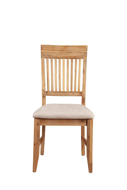 Alpine Furniture Antique Natural Aspen Set of 2 Side Chair 8812-02