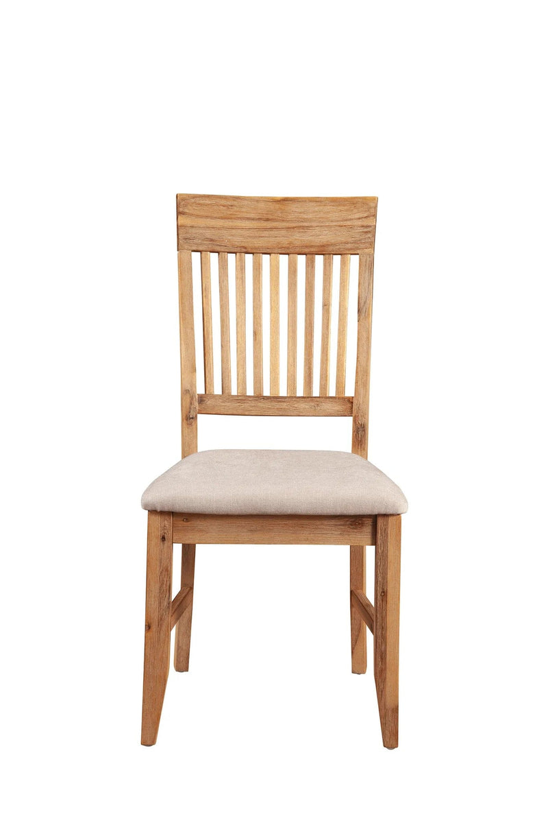 Alpine Furniture Antique Natural Aspen Set of 2 Side Chair 8812-02