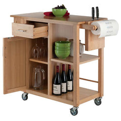 Winsome Wood Douglas Natural Utility Kitchen Cart 89443