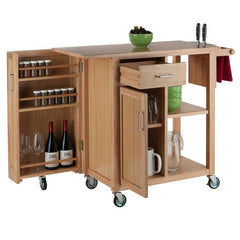 Winsome Wood Douglas Natural Utility Kitchen Cart 89443