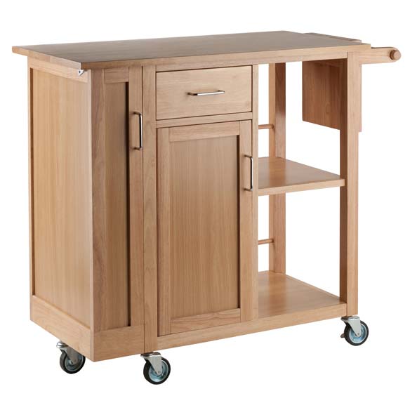 Winsome Wood Douglas Natural Utility Kitchen Cart 89443