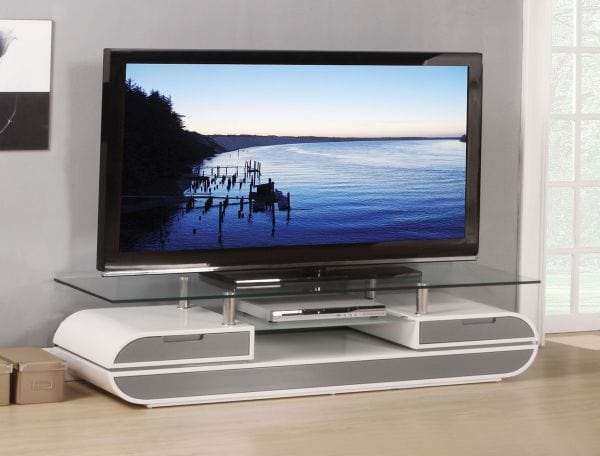 ACME Lainey White & Gray TV Stand 91142