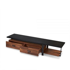 ACME Elling Walnut & Black TV Stand 91235