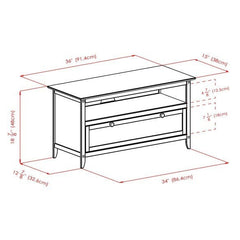 Winsome Wood Zuri Espresso TV & Media Stand 92136