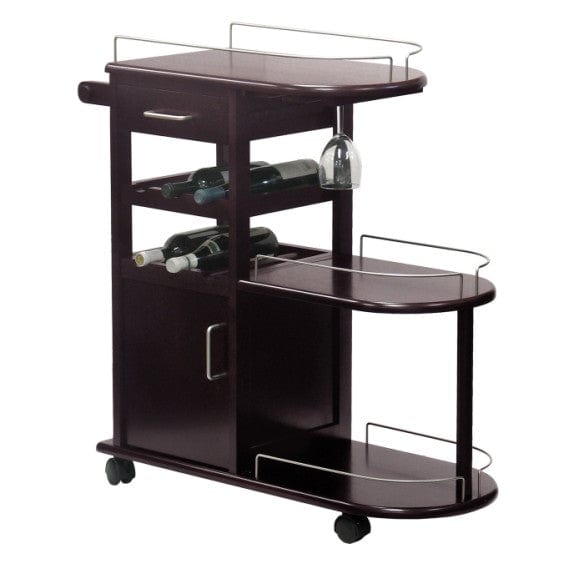 Winsome Wood Jimmy Entertainment Cart in Espresso 92235