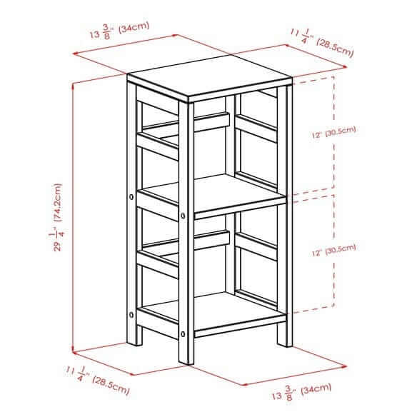 Winsome Wood Leo Espresso  2-Tier Storage Shelf 92314