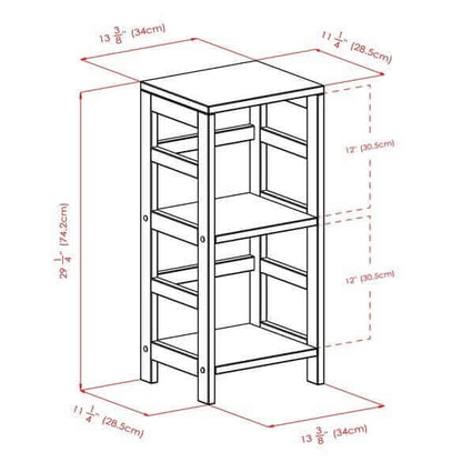 Winsome Wood Leo Espresso  2-Tier Storage Shelf 92314