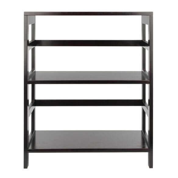 Winsome Wood Leo Espresso Wide 2-Tier Storage Shelf 92326