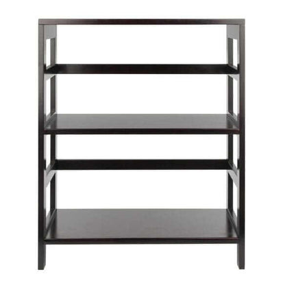 Winsome Wood Leo Espresso Wide 2-Tier Storage Shelf 92326