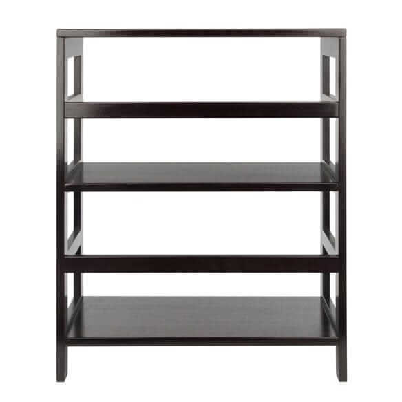 Winsome Wood Leo Espresso Wide 2-Tier Storage Shelf 92326