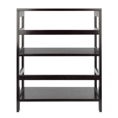 Winsome Wood Leo Espresso Wide 2-Tier Storage Shelf 92326