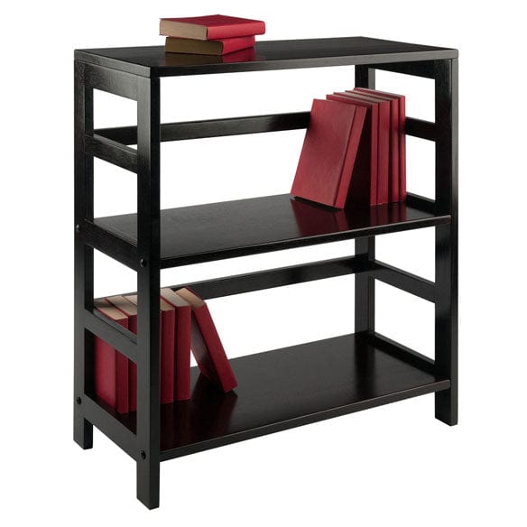 Winsome Wood Leo Espresso Wide 2-Tier Storage Shelf 92326