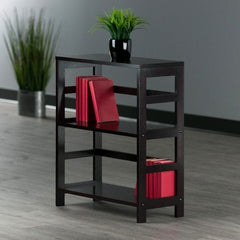 Winsome Wood Leo Espresso Wide 2-Tier Storage Shelf 92326