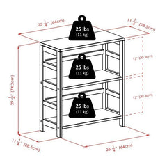 Winsome Wood Leo Espresso Wide 2-Tier Storage Shelf 92326