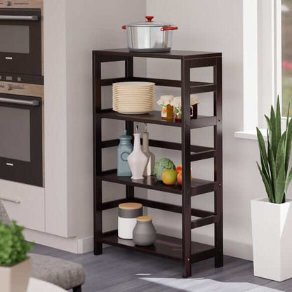 Winsome Wood Leo Espresso 3-Tier Storage Shelf 92425