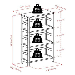 Winsome Wood Leo Espresso 3-Tier Storage Shelf 92425