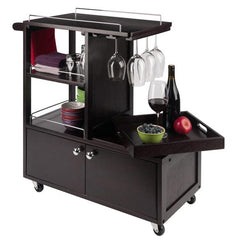 Winsome Wood Galen Entertainment Cart in Espresso 92430