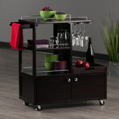 Winsome Wood Galen Entertainment Cart in Espresso 92430