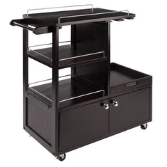 Winsome Wood Galen Entertainment Cart in Espresso 92430