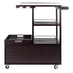 Winsome Wood Galen Entertainment Cart in Espresso 92430