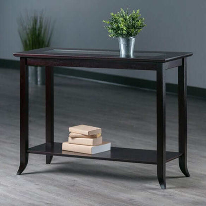 Winsome Wood Genoa Espresso Rectangular Console Table 92450