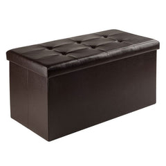 Winsome Wood Ashford Espresso Rectangular Storage Ottoman 92627