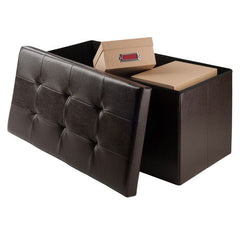 Winsome Wood Ashford Espresso Rectangular Storage Ottoman 92627