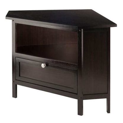 Winsome Wood Zena Corner Espresso TV and Media Stand 92634