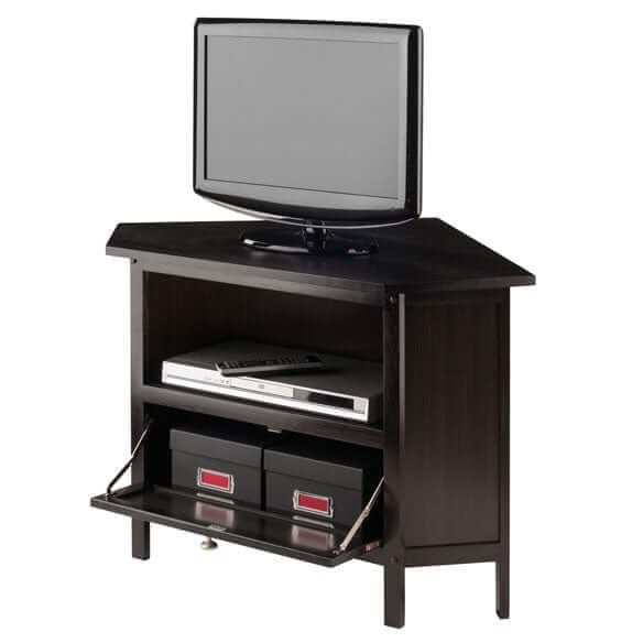 Winsome Wood Zena Corner Espresso TV and Media Stand 92634