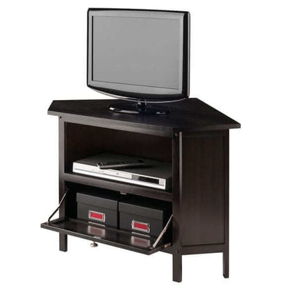 Winsome Wood Zena Corner Espresso TV and Media Stand 92634