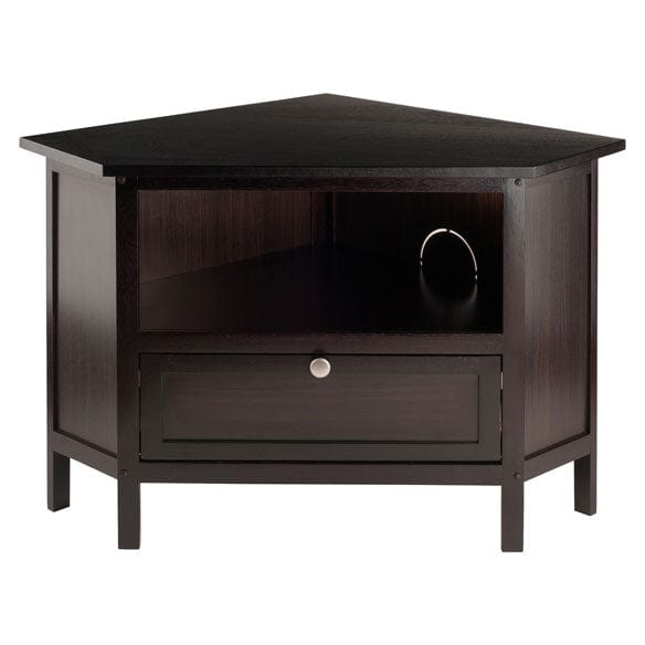 Winsome Wood Zena Corner Espresso TV and Media Stand 92634