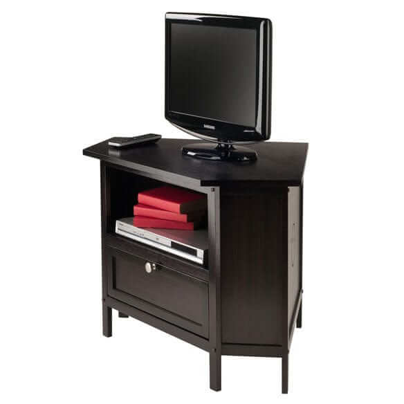 Winsome Wood Zena Corner Espresso TV and Media Stand 92634