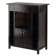 Winsome Wood Yukon Expandable Top Espresso Wine Cabinet 92655