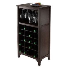 Winsome Wood Ancona 3-Pc Modular Espresso Wine Cabinet Set 92367