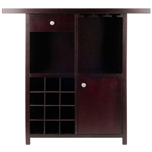 Winsome Wood Macon Espresso Wine Bar 92739