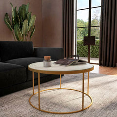 Butler Specialty Triton White Marble Coffee Table 9392389