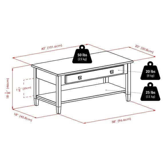Winsome Wood Richmond Walnut Coffee Table 94140