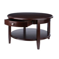 Winsome Wood Concord Walnut Round Coffee Table 94231