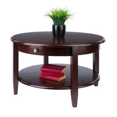 Winsome Wood Concord Walnut Round Coffee Table 94231