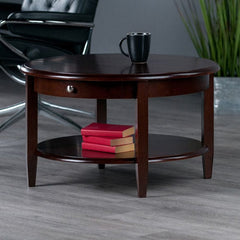 Winsome Wood Concord Walnut Round Coffee Table 94231