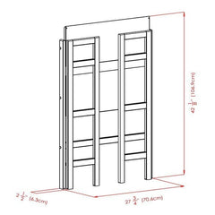 Winsome Wood Torino 3-Pc Storage Shelf w/ 2 Foldable Fabric Baskets 94395