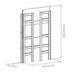 Winsome Wood Torino 3-Pc Storage Shelf w/ 2 Foldable Fabric Baskets 94397